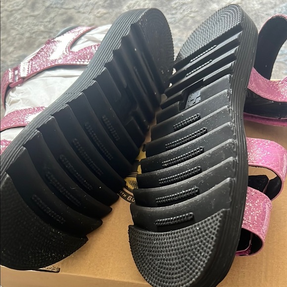 Dr. Martens Kids Pink Glitter Sandals - Picture 5 of 6